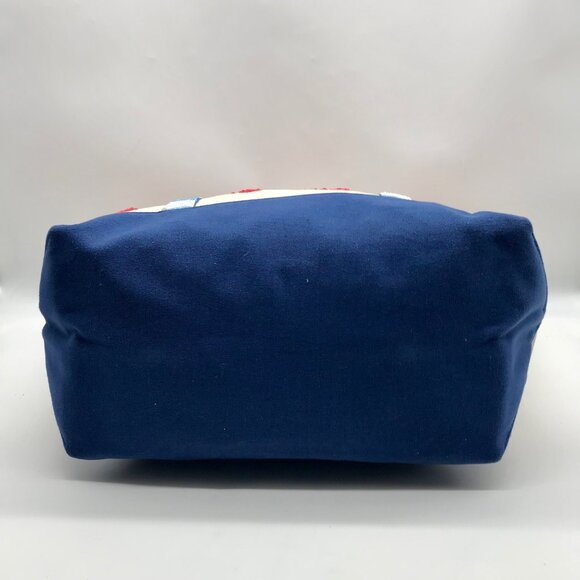 America & Beyond Cream and Blue Beaded Lobster Tote Bag - Picture 5 of 11